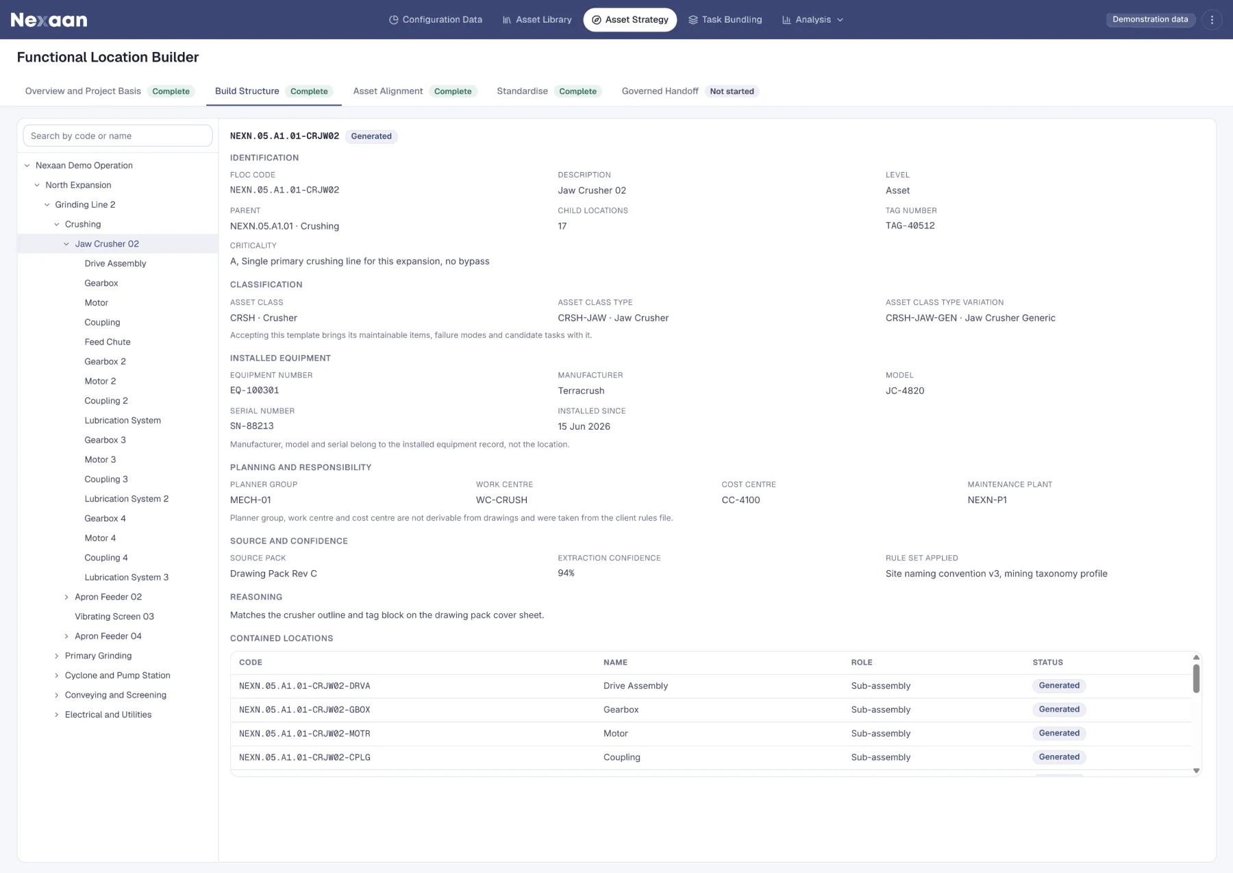 Functional Location Builder module overview in Nexaan